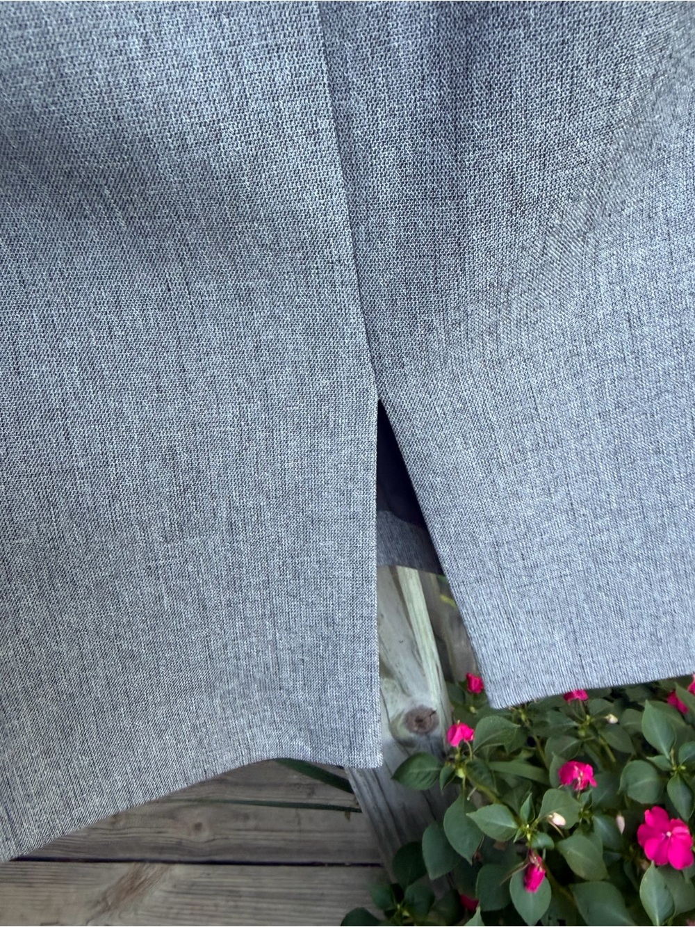 Kasper Silver-Gray V-Neck Midi Sheath Dress - Picture 6 of 7